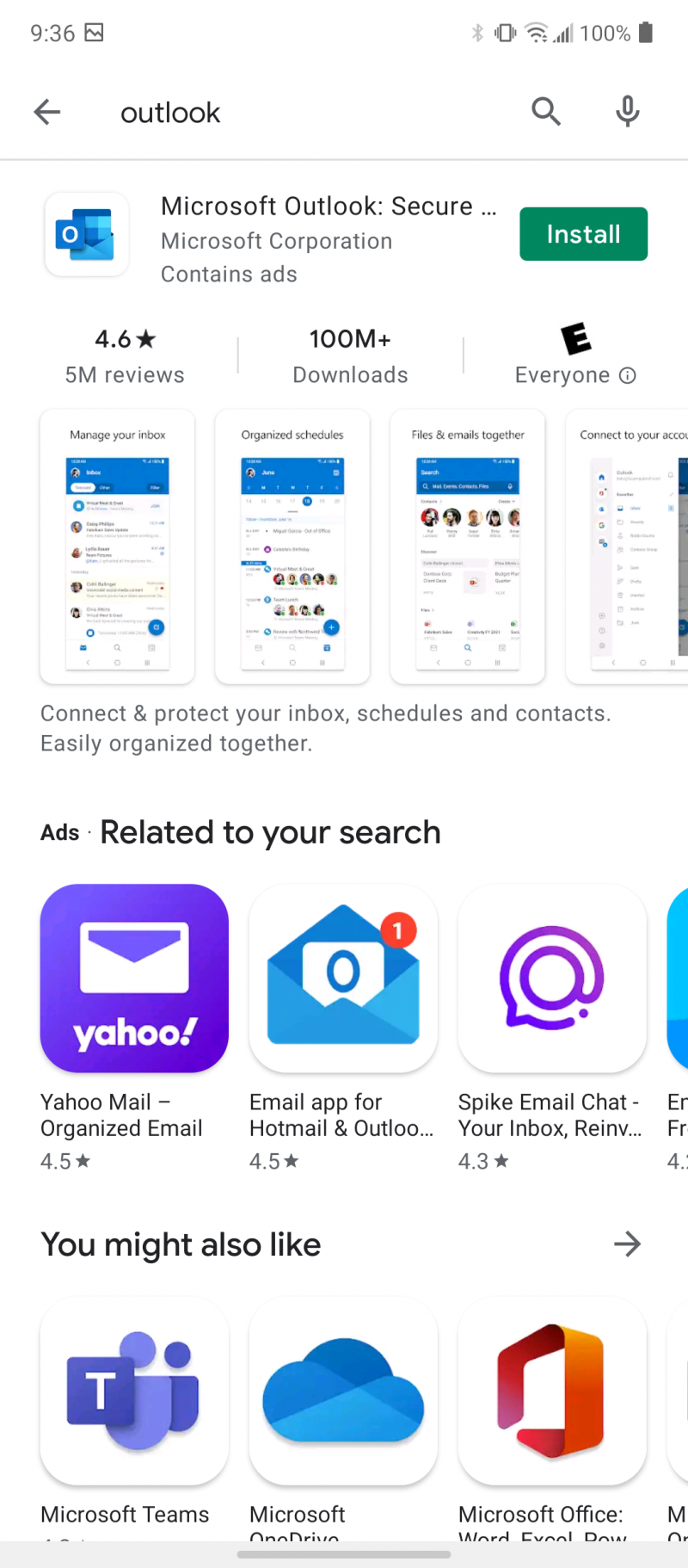 add exchange email to outlook app android